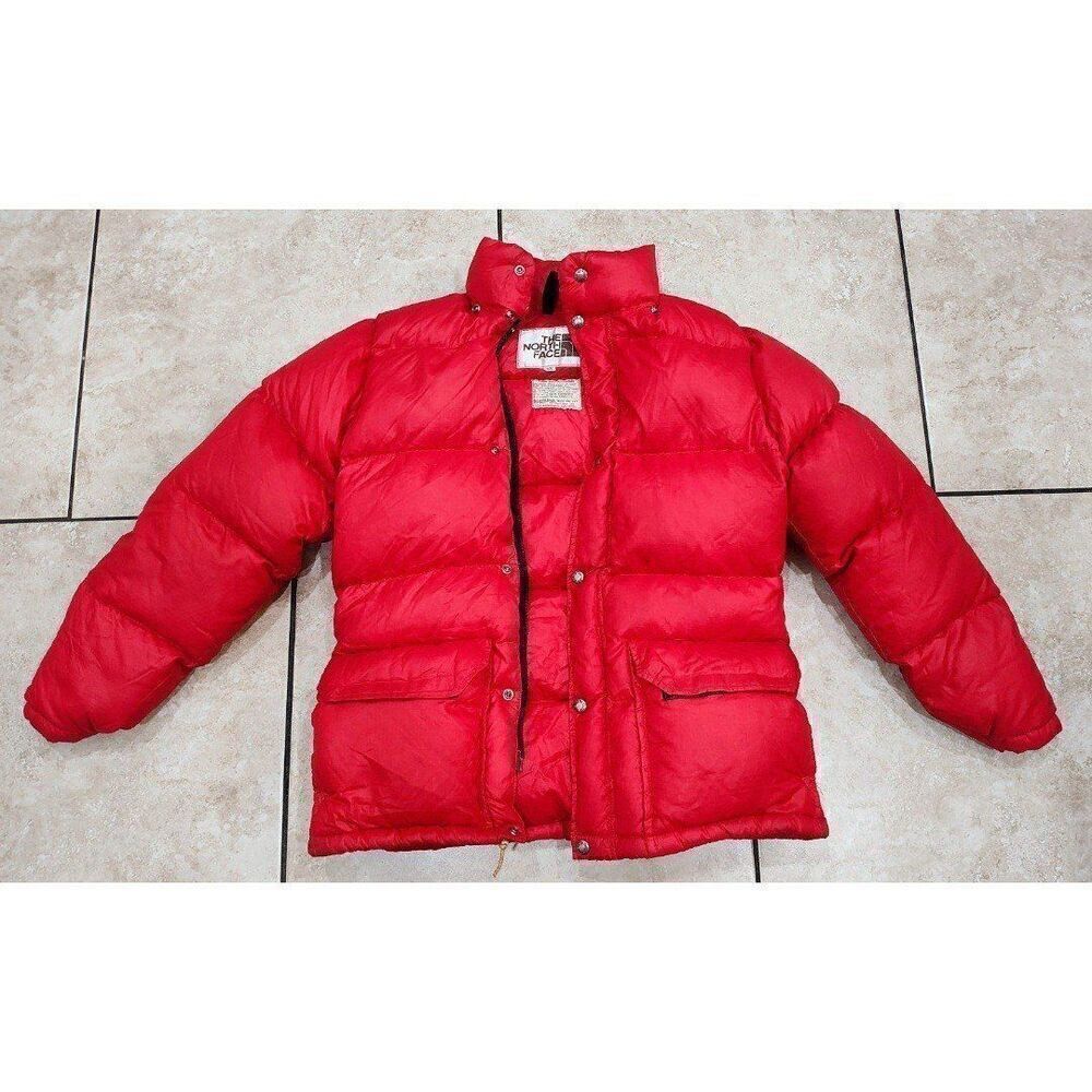 Vintage 70s North Face Jacket Mens Sz XS Brown Label Talon Puffer Goose Down